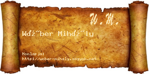 Wöber Mihály névjegykártya